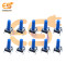 6 x 6 x 13mm Blue Color Tactile Momentary Push Button Switch Pack of 10